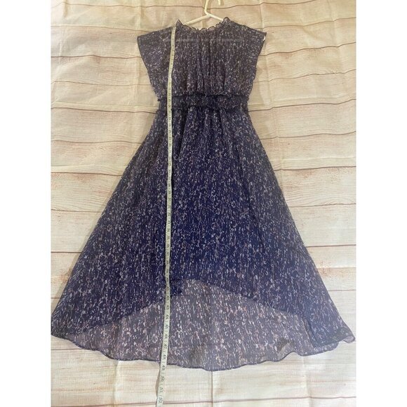 Simply Vera Vera Wang Women's Purple Floral Chiffon Maxi Dress - Medium - Picture 4 of 13